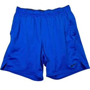 Nike Mens Dri-FIT Training Shorts Royal Blue Size M Gym Pockets